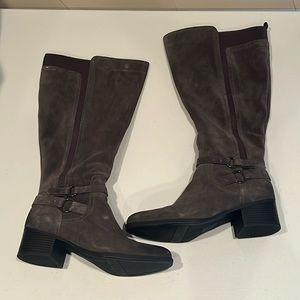 Naturalizer WIDE CALF suede boots, Taupr (rich brownish grey)